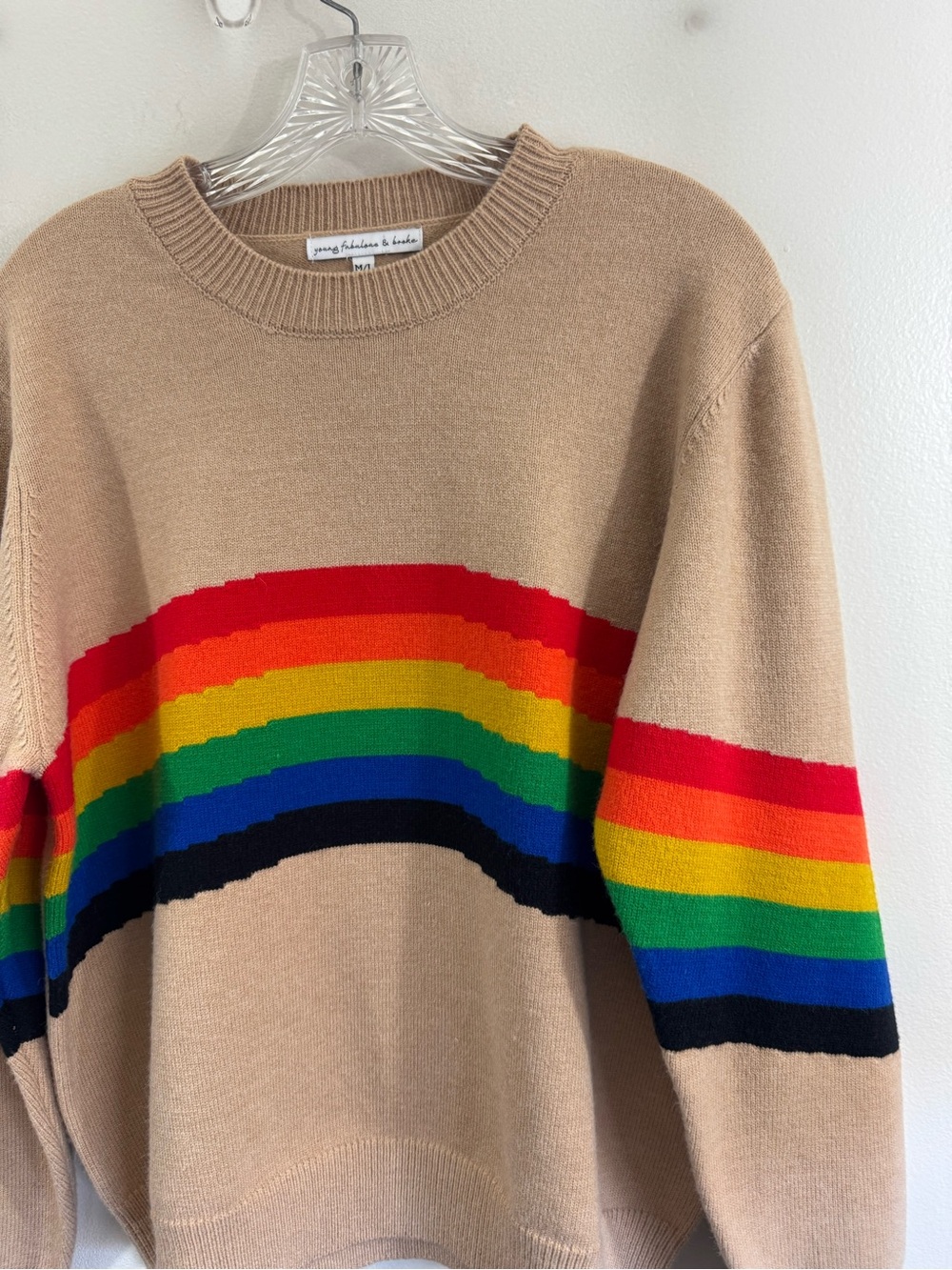 Young Fabulous And Broke Rainbow Sweater M/L soft, cozy, contemporary - Picture 3 of 10